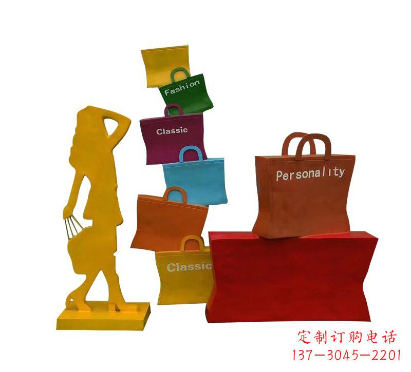 潍坊玻璃钢购物袋雕塑——极致艺术