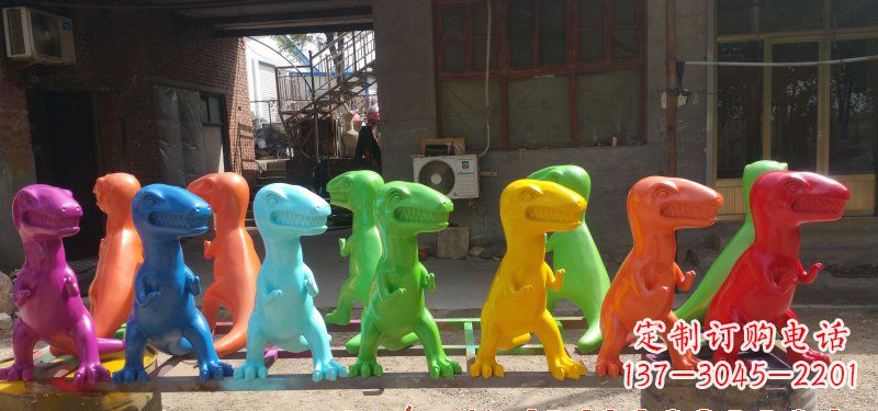 潍坊玻璃钢制作的恐龙雕塑精美而又耐久