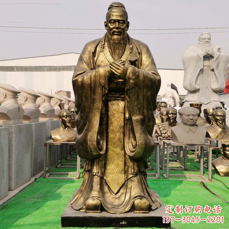 潍坊玻璃钢制孔子雕塑