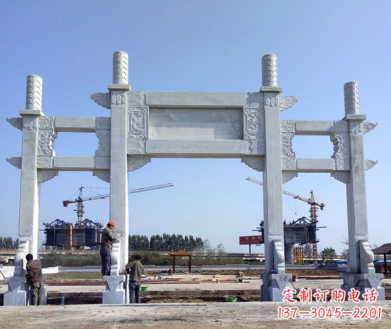 潍坊玻璃钢牌坊雕塑