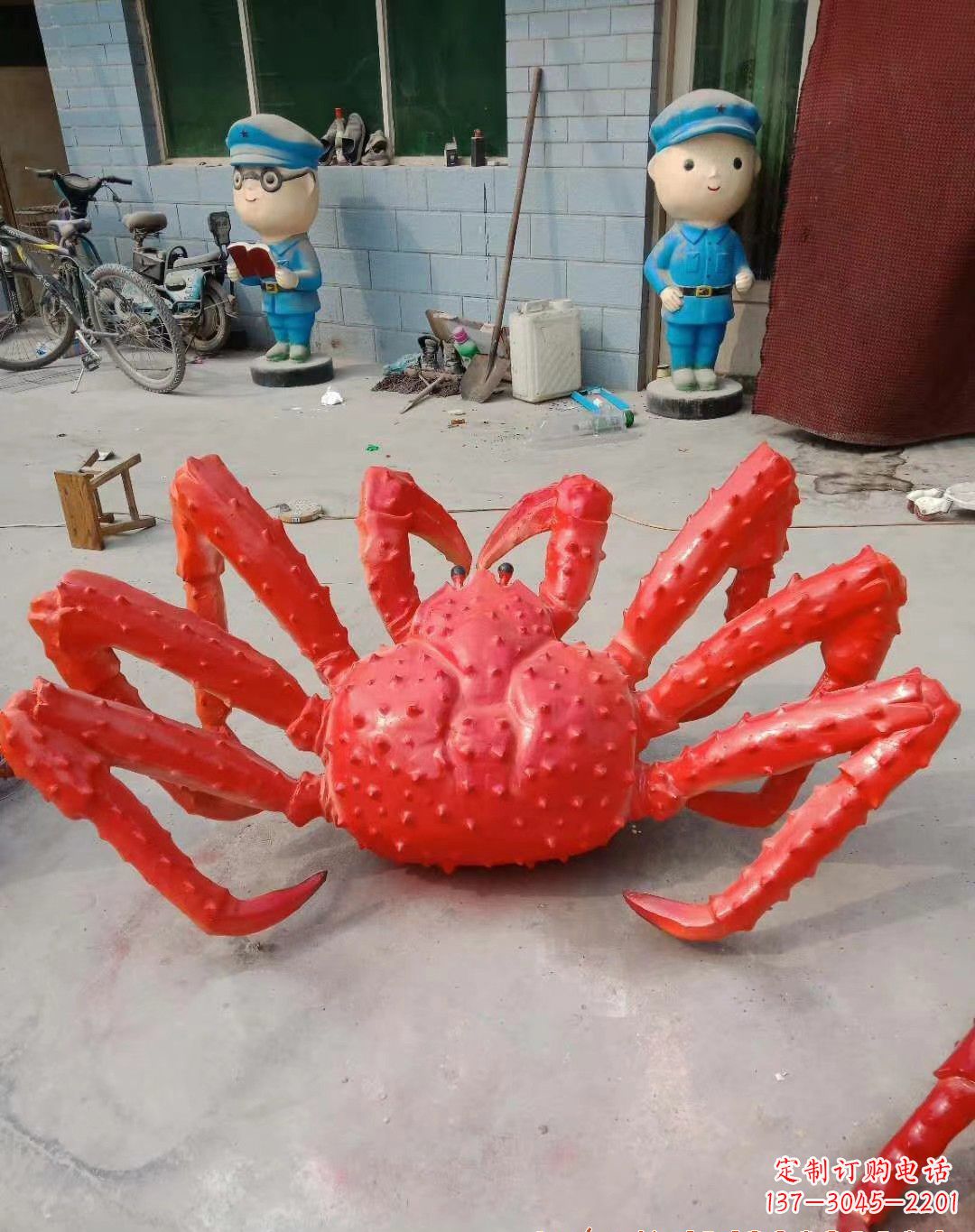 潍坊玻璃钢螃蟹雕塑