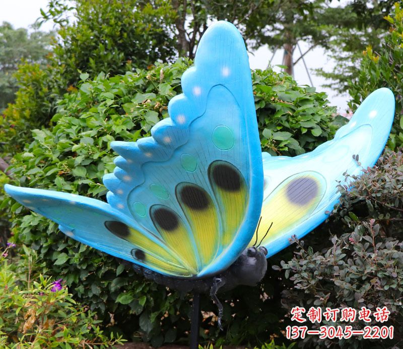 潍坊玻璃钢树脂仿真蝴蝶雕塑