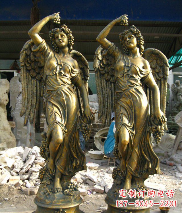 潍坊玻璃钢四季女神仿铜人物雕塑