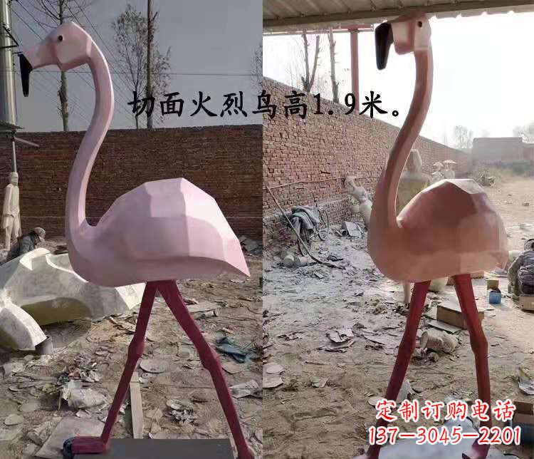潍坊玻璃钢仙鹤雕塑公园园林景观动物摆件