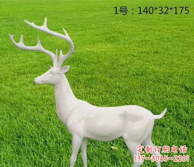 潍坊玻璃钢小鹿古朴清新的动物雕塑
