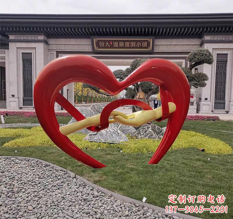 潍坊不锈钢爱心字母雕塑