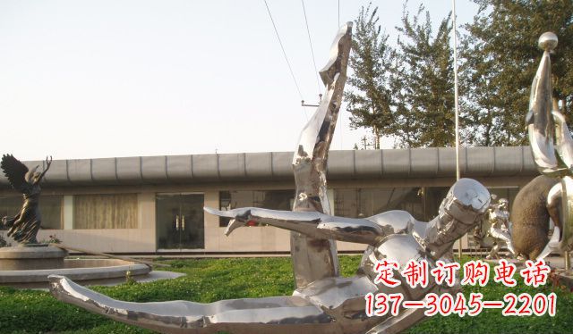 潍坊不锈钢鞍马运动人物雕塑