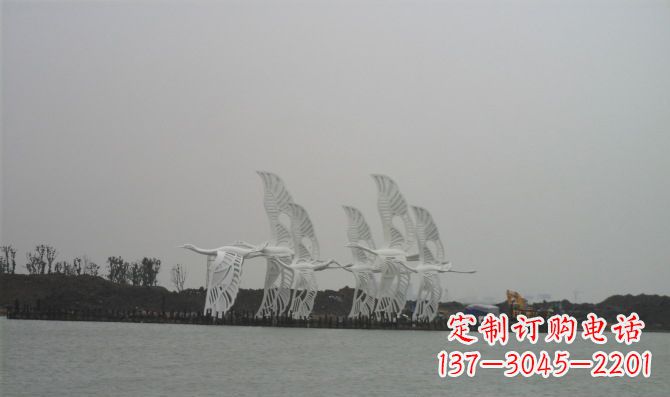 潍坊不锈钢白鹭动物雕塑