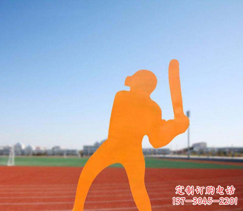 潍坊不锈钢棒球雕塑