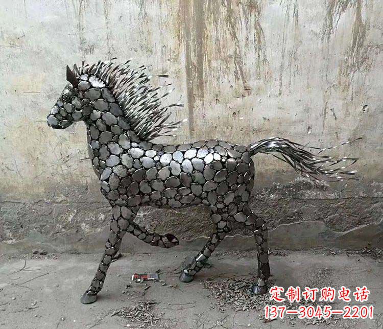 潍坊不锈钢奔马动物雕塑