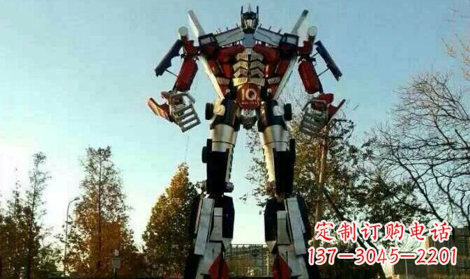 潍坊不锈钢变形金刚卡通雕塑