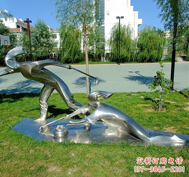 潍坊不锈钢冰壶雕塑