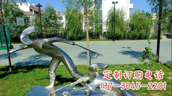 潍坊不锈钢冰壶运动雕塑