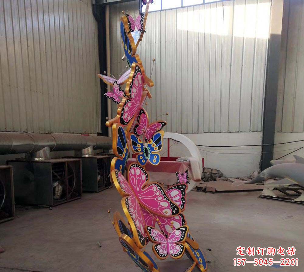潍坊精致绚丽的不锈钢蝴蝶雕塑