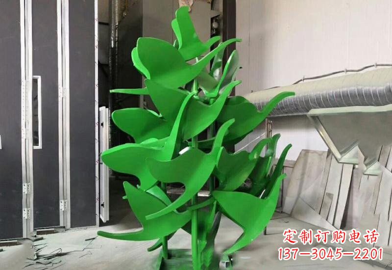 潍坊不锈钢彩色抽象大雁雕塑