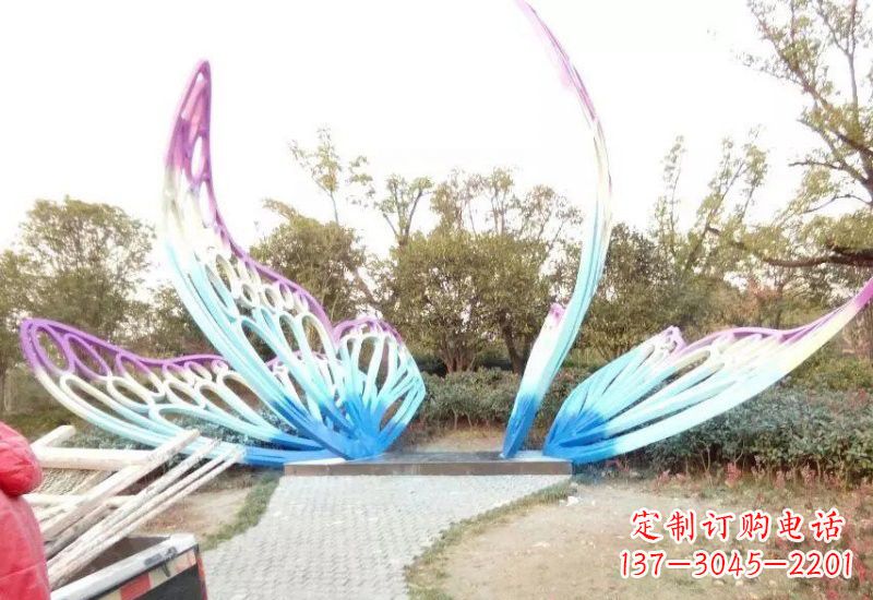 潍坊不锈钢彩色蝴蝶雕塑