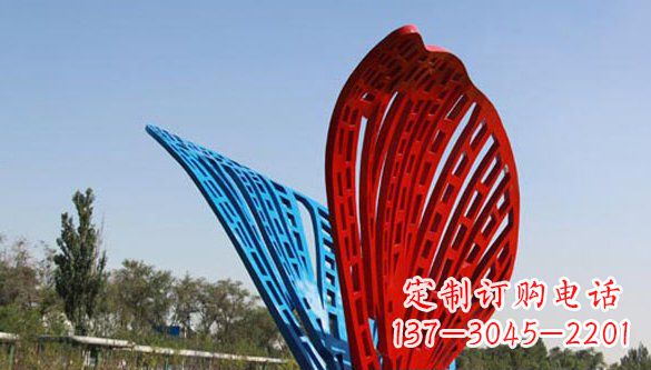 潍坊不锈钢蝴蝶雕塑美丽的实物表达