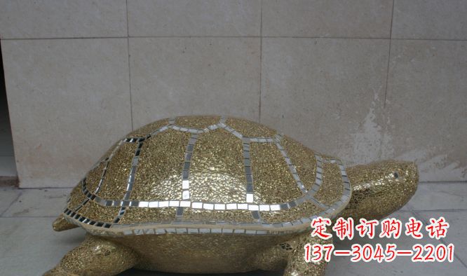 潍坊不锈钢彩银乌龟公园景观雕塑