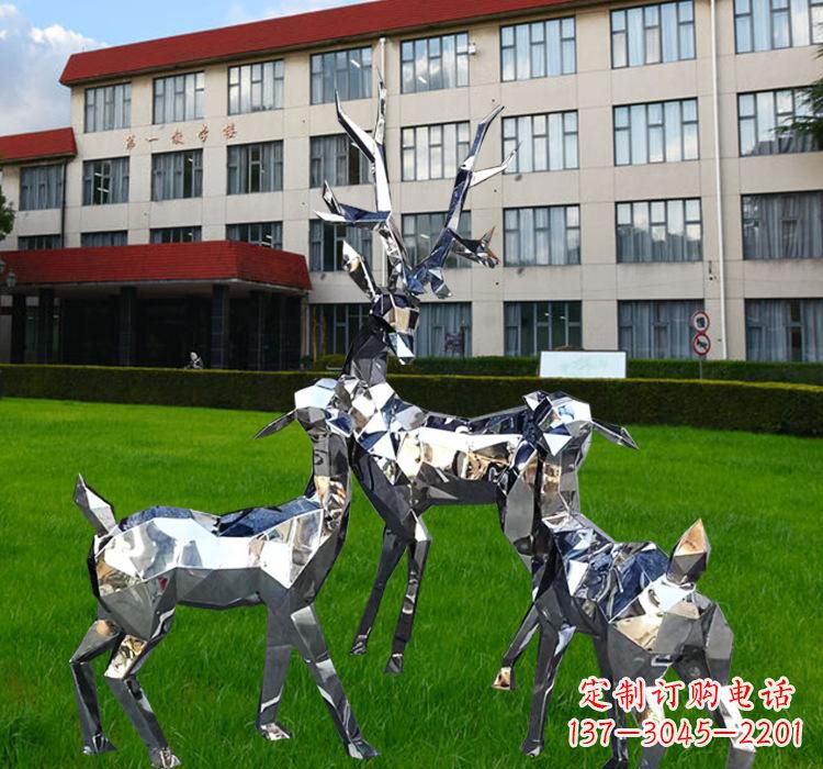 潍坊不锈钢麋鹿雕塑美观耐用的艺术品