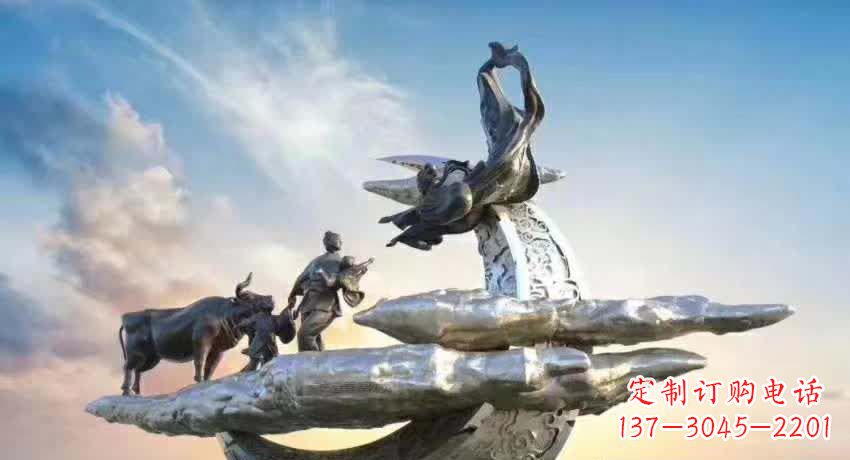 潍坊不锈钢嫦娥奔月雕塑
