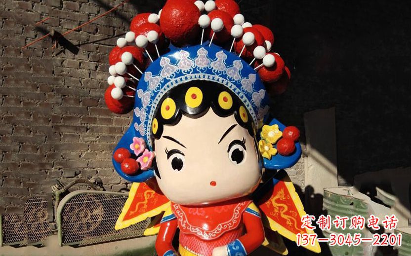 潍坊不锈钢唱戏儿童公园卡通摆件雕塑