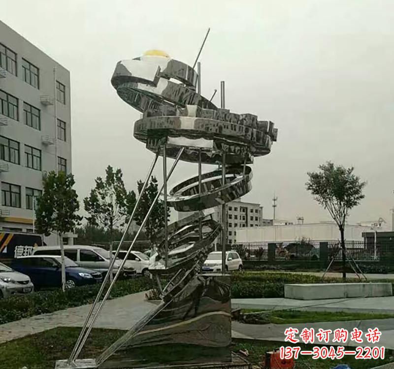 潍坊不锈钢城市创意大型戒指雕塑