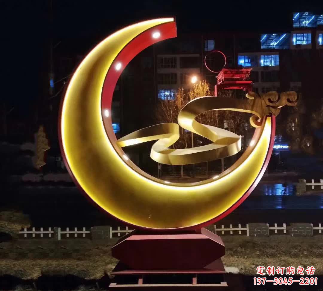 潍坊不锈钢城市月亮雕塑1
