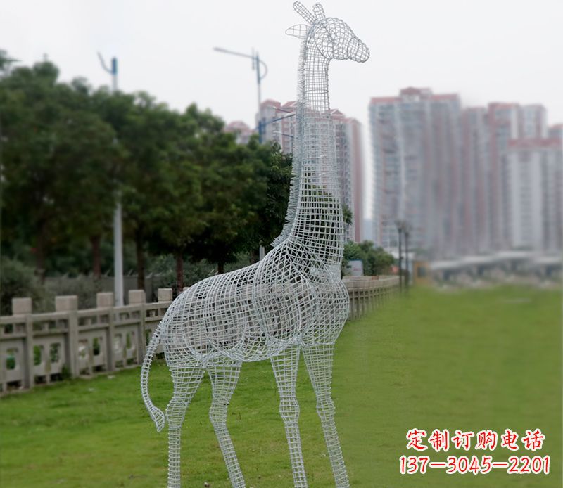潍坊不锈钢城市长颈鹿雕塑