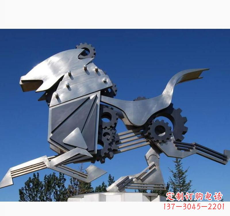 潍坊不锈钢齿轮飞马雕塑