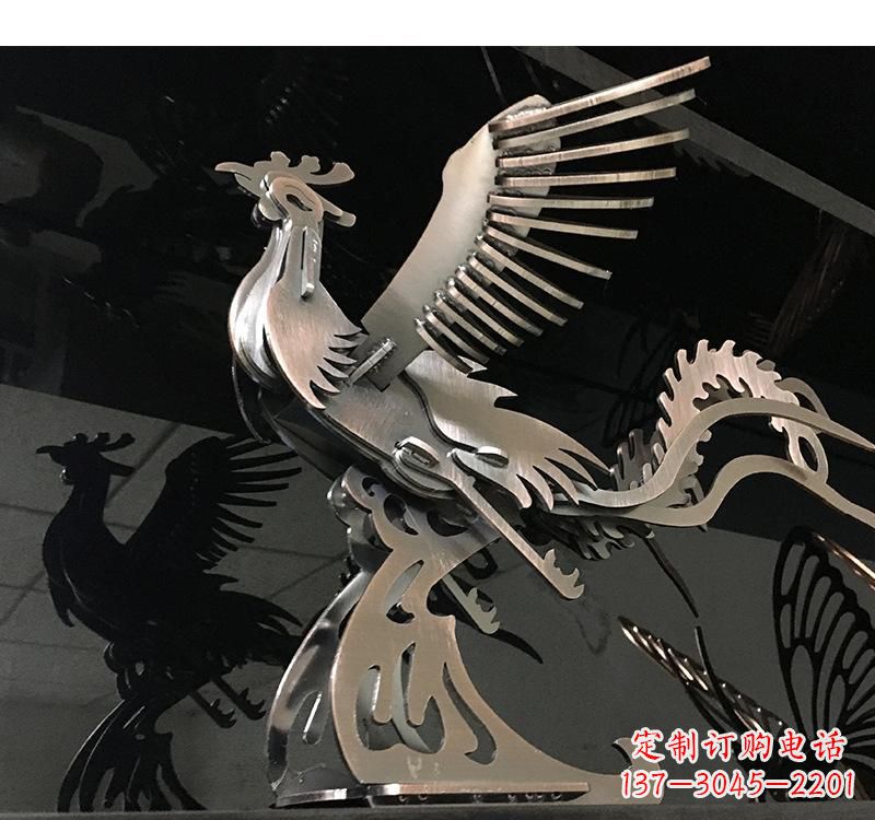 潍坊不锈钢齿轮凤凰雕塑