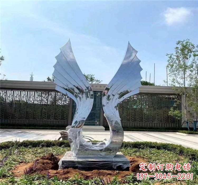 潍坊不锈钢翅膀雕塑2