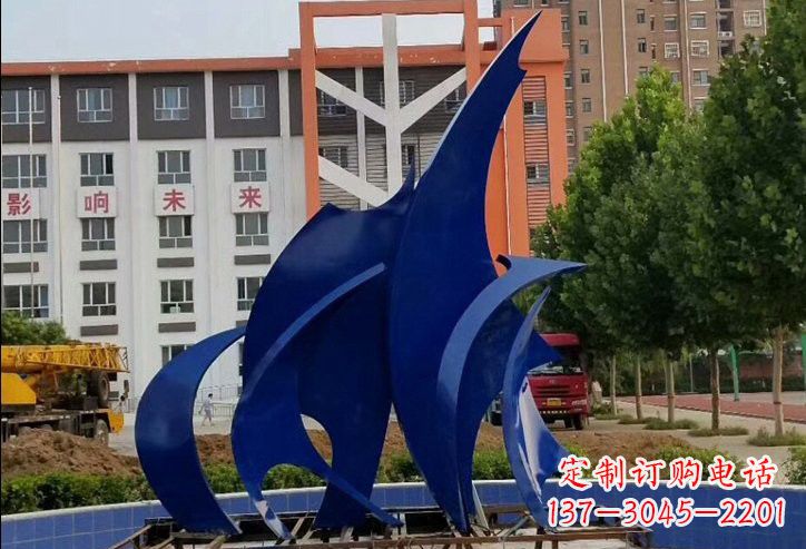 潍坊不锈钢抽象船帆雕塑