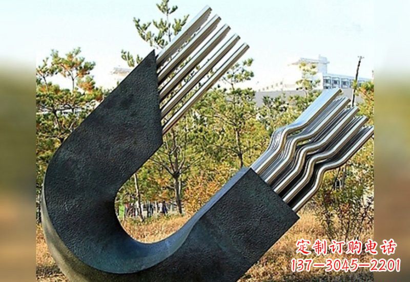 潍坊不锈钢抽象磁铁雕塑