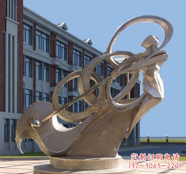 潍坊不锈钢抽象打高尔夫球人物雕塑