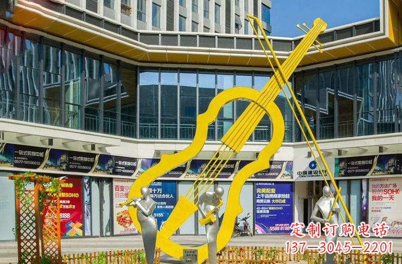 潍坊不锈钢抽象大提琴雕塑