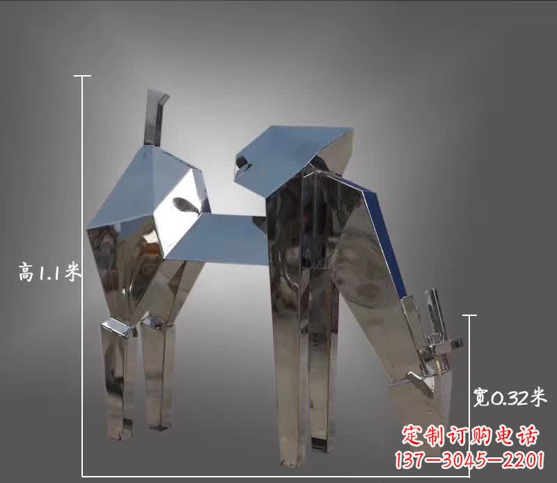 潍坊不锈钢抽象动物鹿雕塑