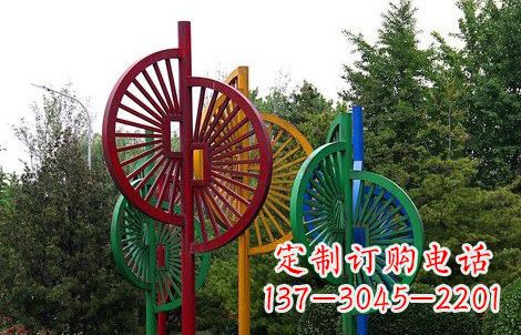 潍坊不锈钢抽象风车雕塑
