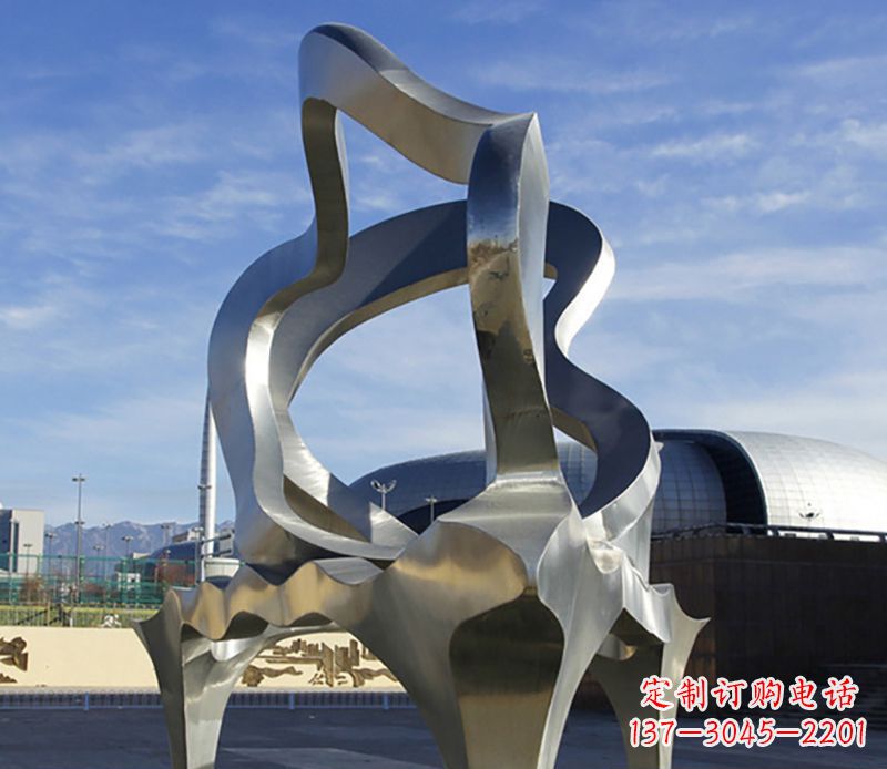 潍坊不锈钢抽象钢琴雕塑 (2)