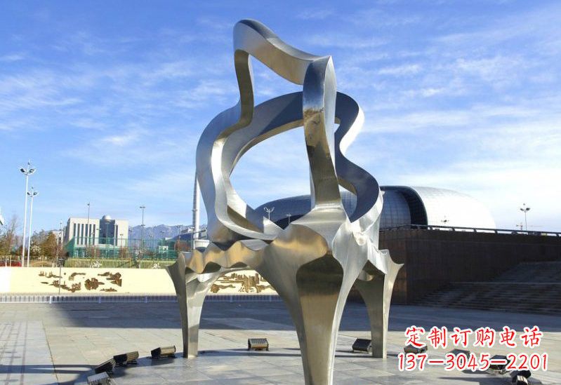 潍坊不锈钢抽象钢琴雕塑
