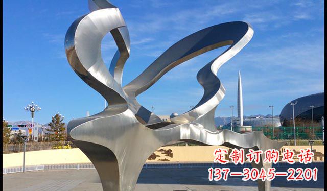 潍坊不锈钢抽象钢琴雕塑1