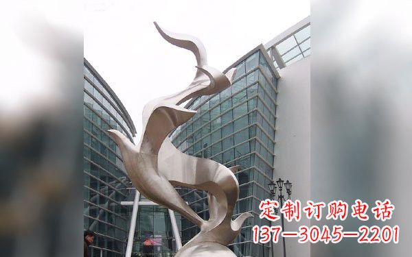 潍坊不锈钢抽象鸽子雕塑 (2)
