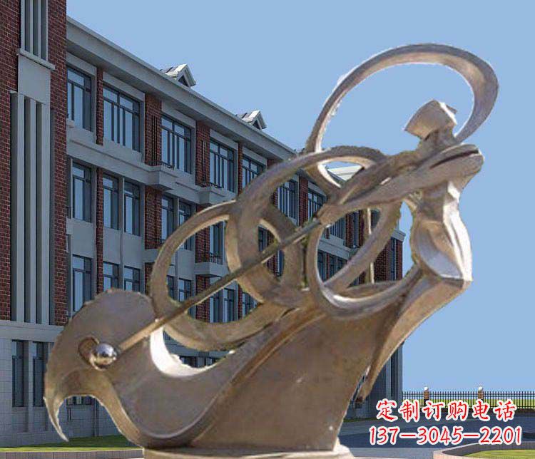 潍坊不锈钢抽象高尔夫球人物雕塑