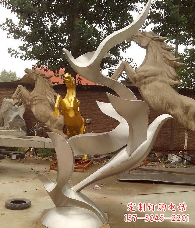 潍坊不锈钢抽象鸽子动物雕塑