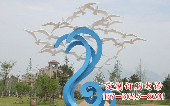 潍坊不锈钢抽象海浪和海鸥