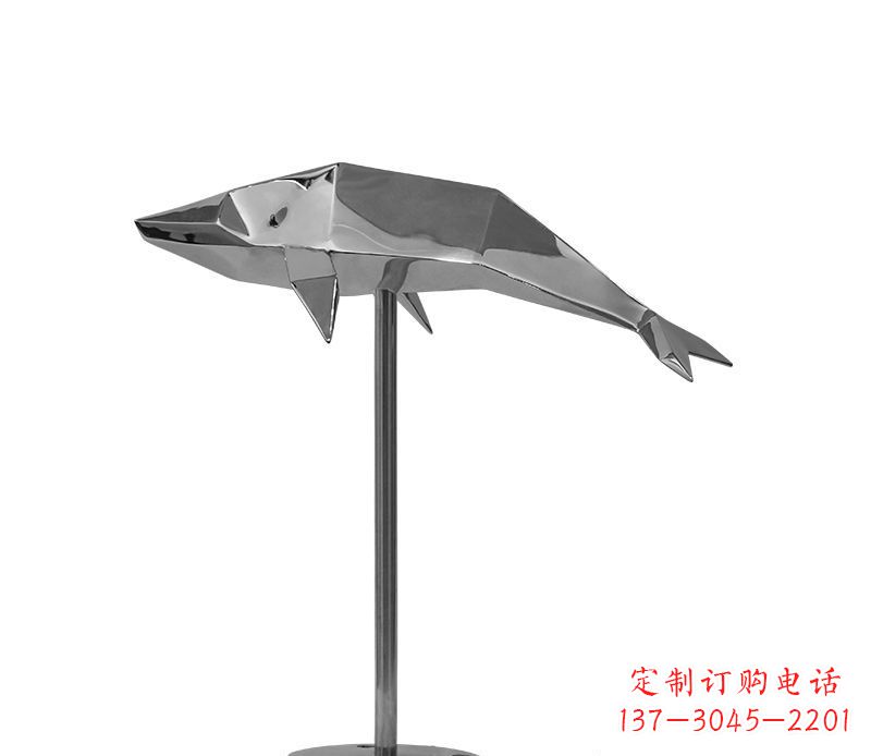 潍坊不锈钢抽象海豚雕塑