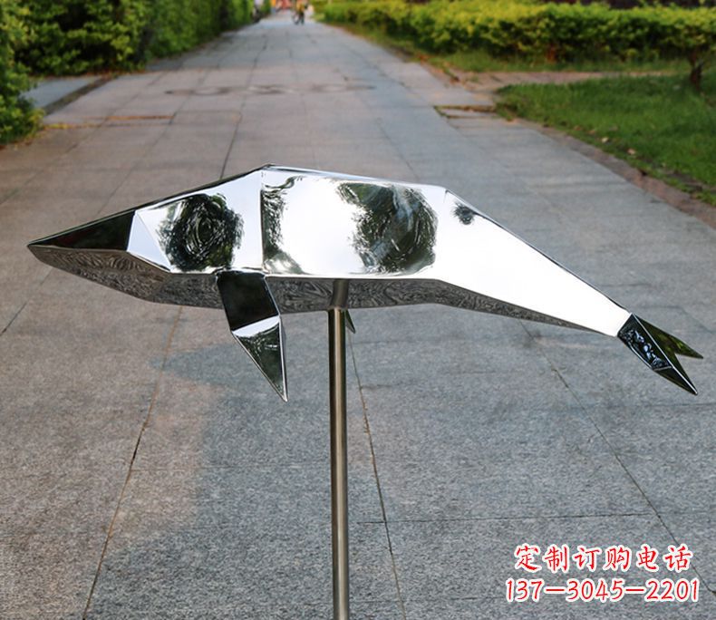 潍坊不锈钢抽象海豚雕塑112