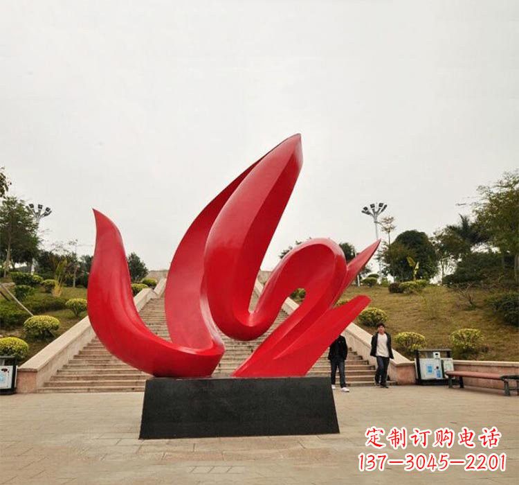 潍坊不锈钢抽象火苗雕塑