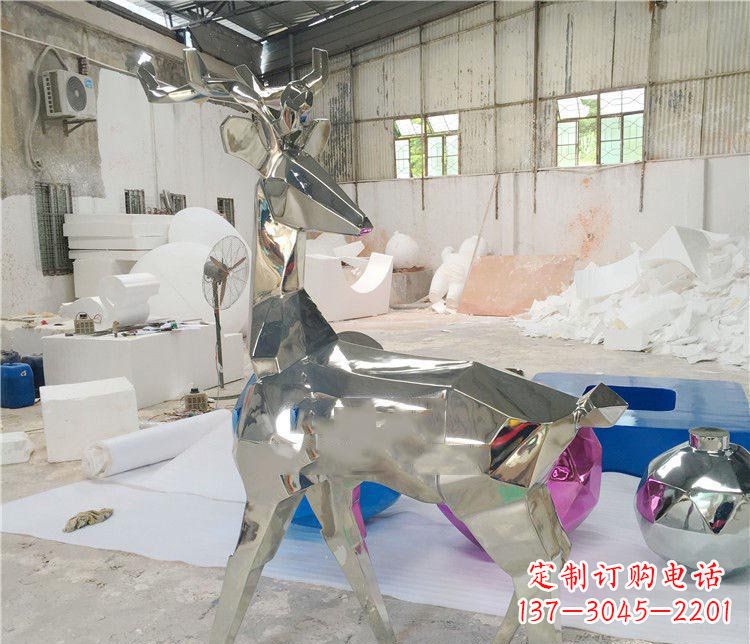 潍坊不锈钢梅花鹿雕塑