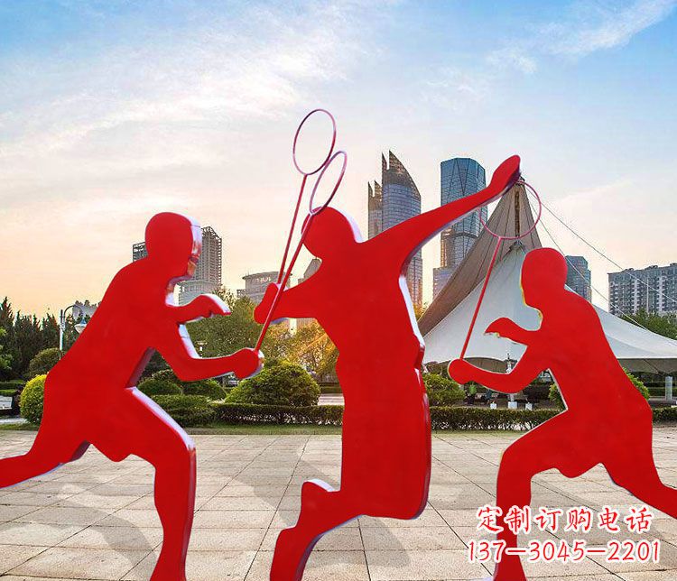 潍坊羽毛球雕塑以不锈钢为原料的精美艺术品