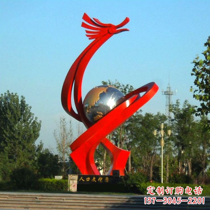 潍坊不锈钢抽象龙形景观雕塑-城市园林公园广场创意景观